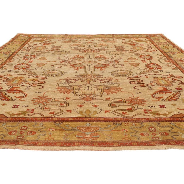 Modern Vintage Modern Turkish Oushak Rug - 10'00 X 12'02 For Sale - Image 3 of 10
