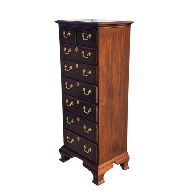 Councill Furniture Vintage Council Chippendale-Style 7-Drawer Tallboy / Semainier / Lingerie Chest For Sale - Image 4 of 11