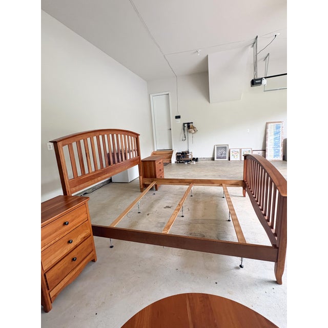 Mid-Century Modern Richardson Brothers Solid Cherry Wood King Bedroom Set – Made in Usa For Sale - Image 3 of 9