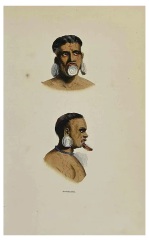 Auguste Wahlen, Botocudos, Lithograph, 1844