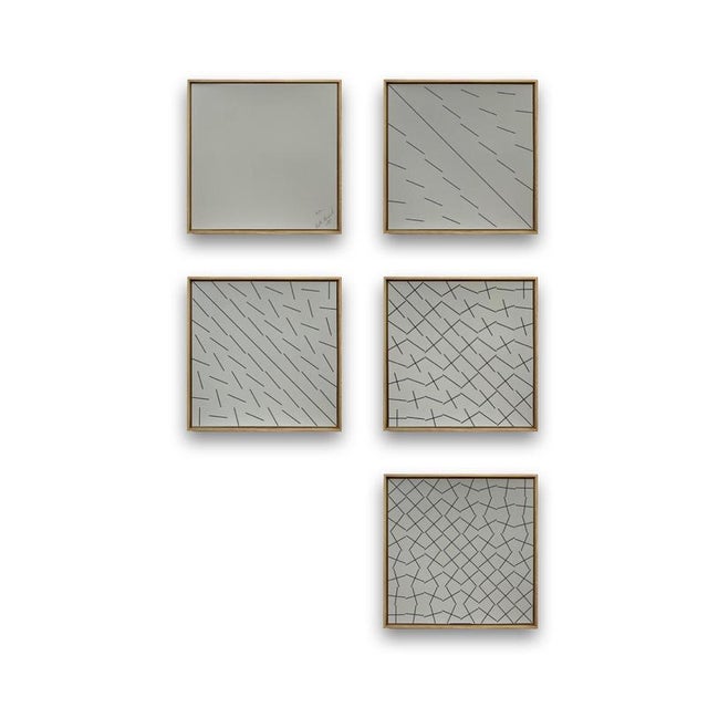 Matti Kujasalo, 5 Progressions, 1988, Ink, Silkscreen, Cardboard For Sale - Image 4 of 4