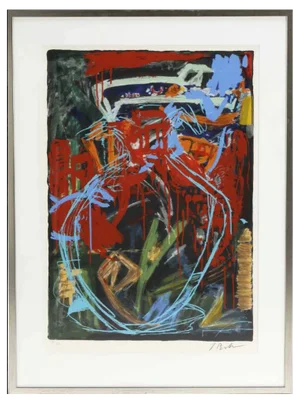 Jens Birkemose, Composition, 1940s, Lithography