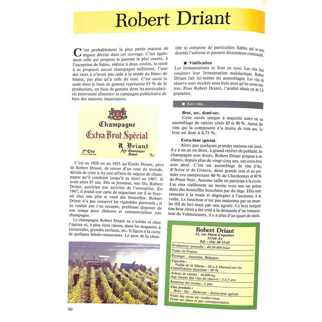 "L'Encyclopedie Des Vins De Champagne" 1983 Dovaz, Michel (Inscribed) For Sale - Image 4 of 9