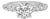 14K White Gold 3 1/5 Cttw Lab Grown Diamond Vintage Style Engagement Ring - Size 6 For Sale