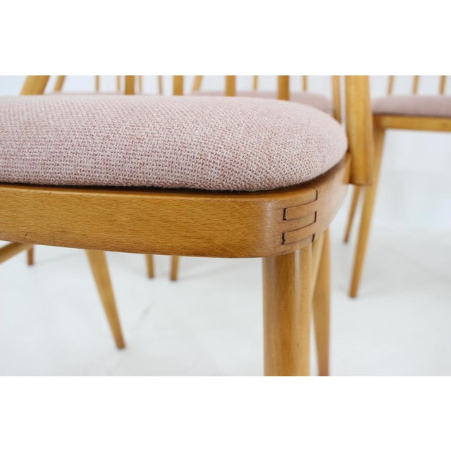 Antonin Suman Beech Dining Chairs, 1970s, Set of 4 For Sale - Image 14 of 16