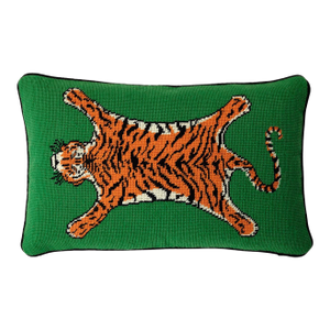 Tiger Needlepoint Pillow