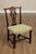 High Quality Vintage Carved Mahogany Dining or Desk Chair with Custom Upholstered Seat