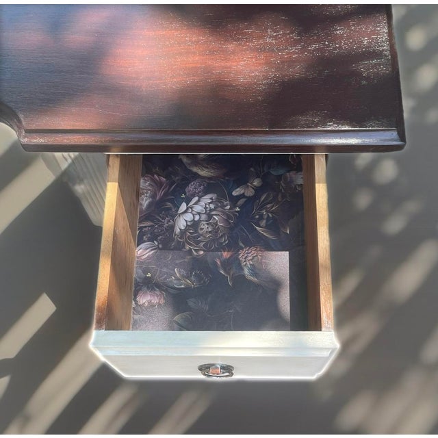 1940s Vintage Mahogany Vanity Makeup Table For Sale - Image 5 of 11