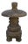 24" Distressed Stone Round Lotus Pattern Stack Lantern Display Art For Sale