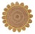 Yellow Round Jute Scallop Rug - 4'x4' For Sale