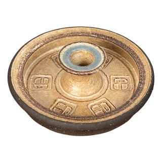 Mid-Century Modern Danish Studio Pottery Candleholder, 1960s For Sale