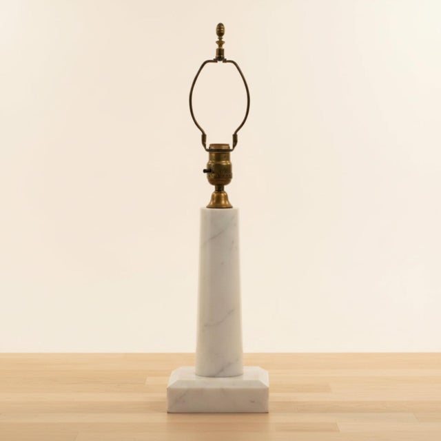 Small 1950s Solid Marble Column Lamp For Sale In Fayetteville, AR - Image 6 of 6