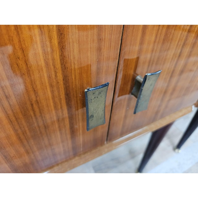 Vintage Walnut Clad Nightstands with Glass Tops, 1960s, Set of 2 For Sale - Image 14 of 18