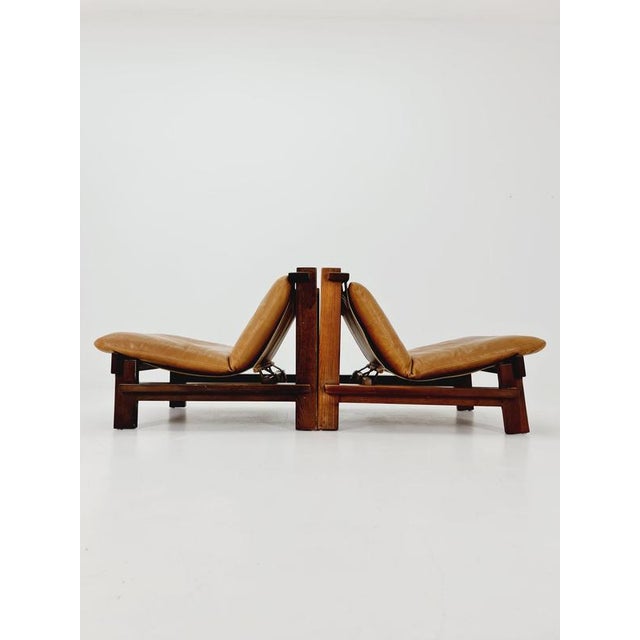 Wood Mid-Century Modern Lounge Chair in Leather and Wood by Carl Straub, 1960s For Sale - Image 7 of 17