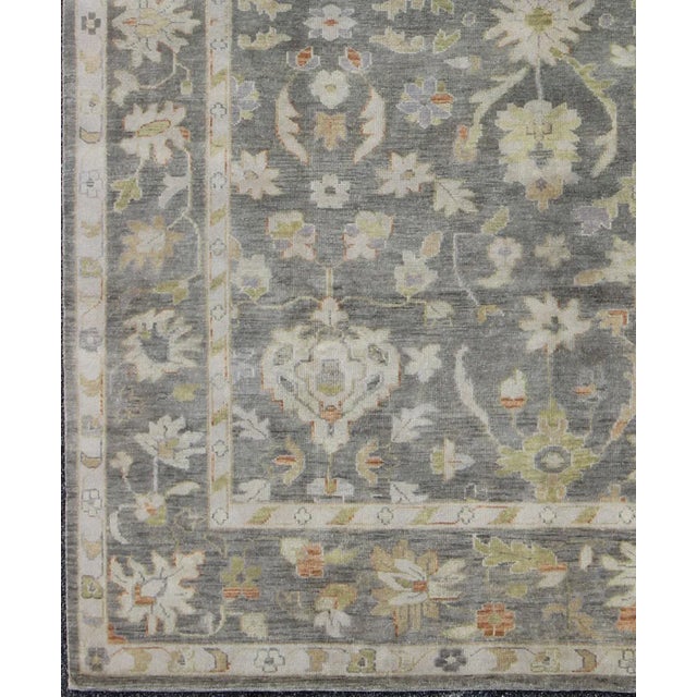 Gray Oushak Rug, Keivan Woven Arts rug/OB-393788, country of origin / type: India / Oushak, circa Early-21st Century....