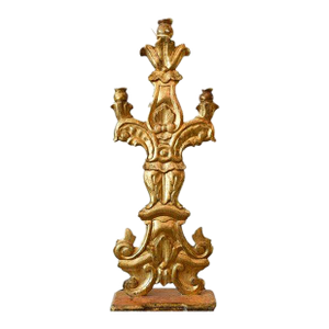 Antique Hand Carved Candle Holder