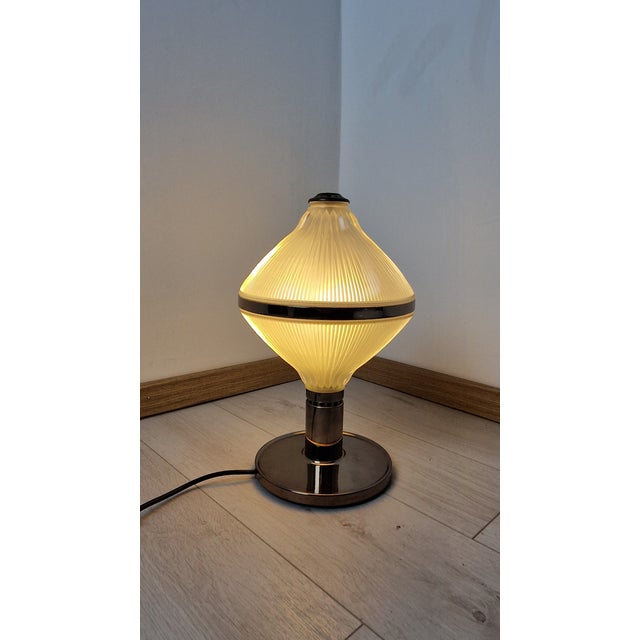 Polinnia Table Lamp in Burnished Brass with Crystal Diffuser by BBPR for Artemide, 1964 For Sale - Image 11 of 13