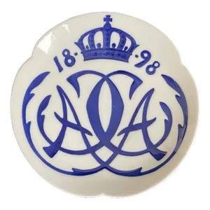 Antique 1898 Royal Copenhagen Christian X & Alexandrine Wedding Memorial Plate