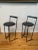 Black Emilio Nanni Fly Line Postmodern “Musmé” Counter Height Stools - A Pair For Sale - Image 8 of 10