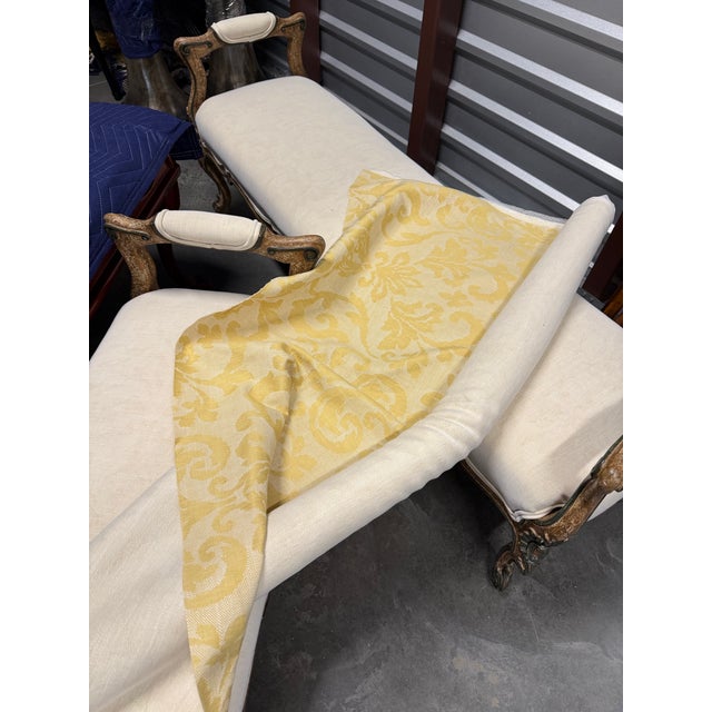 Brunschwig-Upholstered Long Mediterranean Benches, a Pair For Sale - Image 9 of 10