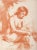 Femme Nue de face se lavant is a superb origina color lithograph on waved paper, realized at the beginning of XX century...