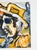 Paint Mid Century Modern Painting Art Abstract Portrait Signed Smoking Cowboy Vintage For Sale - Image 7 of 12