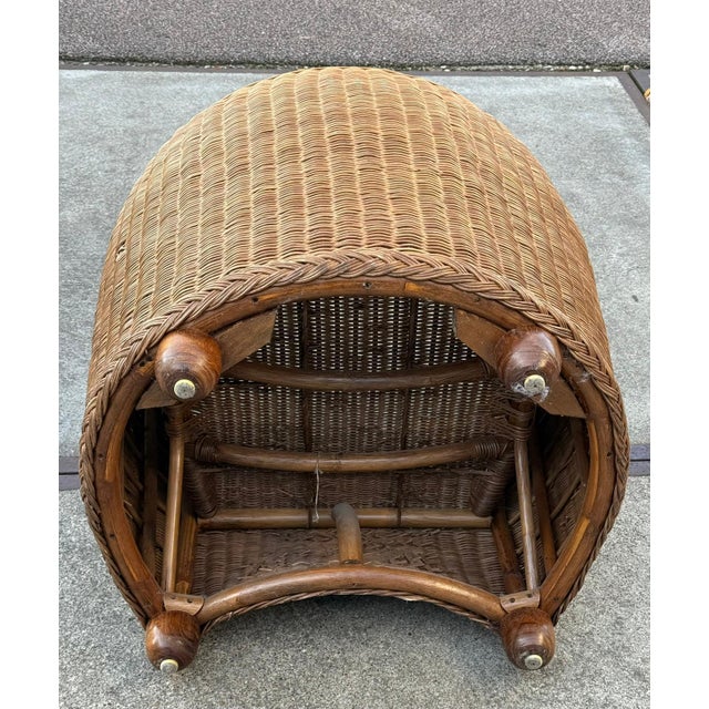 1970s Vintage Wicker Armchair, 1970s For Sale - Image 5 of 15