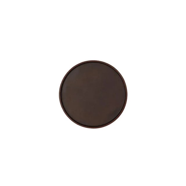 Plato Dark Brown Tray Round No.02 Defne Koz for Uniqka For Sale - Image 4 of 4