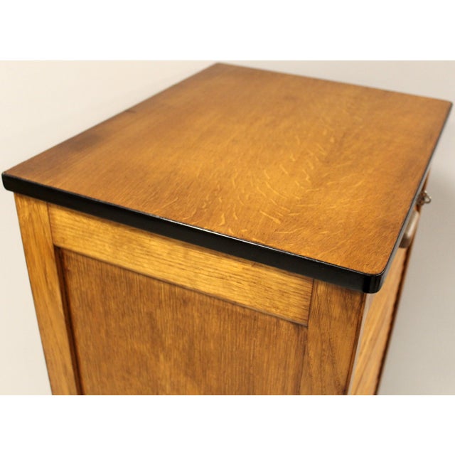 Vintage Filing Cabinet in Oak, 1920s For Sale - Image 14 of 16