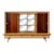 Mid-Century-German-Schrank With Glass Display Cabinet, Sliding Doors For Sale