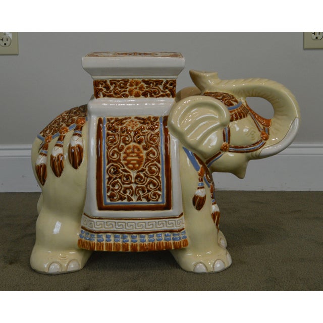 1970s Vintage Ceramic Elephant Garden Seats a Pair Chairish