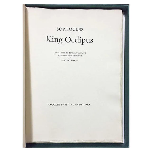 King Oedipus illustrated by Manzù - Includes a Suite of Original Etchings. 1968 For Sale
