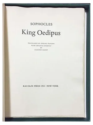 King Oedipus illustrated by Manzù - Includes a Suite of Original Etchings. 1968