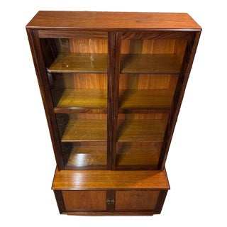 Mid-Century Teak & Glazed Bookcase from Turnidge, 1960s For Sale