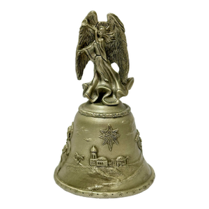 Vintage Late 20th Century Angel/Nativity Scenery Pewter Bell