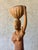 Folk Art Vintage Roger François Haitian Carved Wood Market Woman Sculpture, Signed, 1970s For Sale - Image 3 of 8