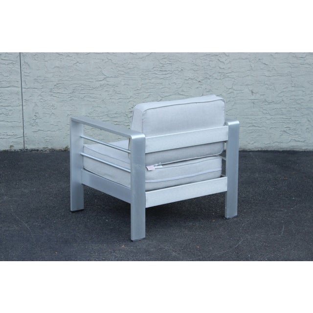 Mozaic Company Modern Pair of Aluminum Outdoor Lounge Chairs For Sale In Philadelphia - Image 6 of 12