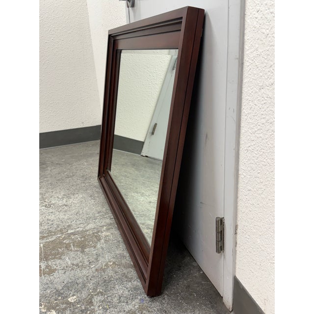 Omexey Home Furnishings Cherry Wood Wall Mirror For Sale - Image 4 of 12