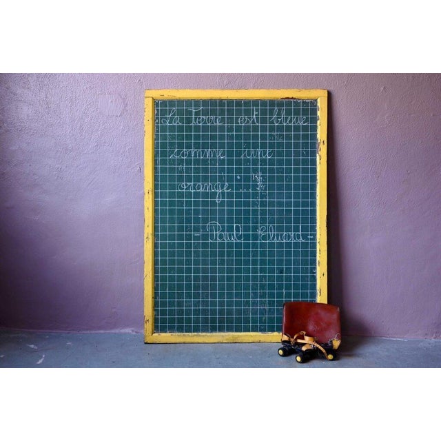 Black Vintage Wooden Double-Sided Gridded School Board, 1950s For Sale - Image 8 of 9