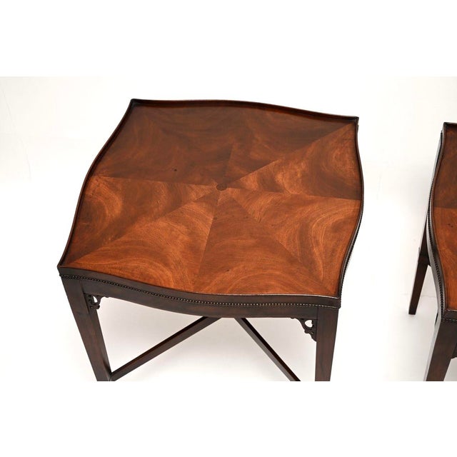 1920s Antique Georgian Side Tables, 1920, Set of 2 For Sale - Image 5 of 10