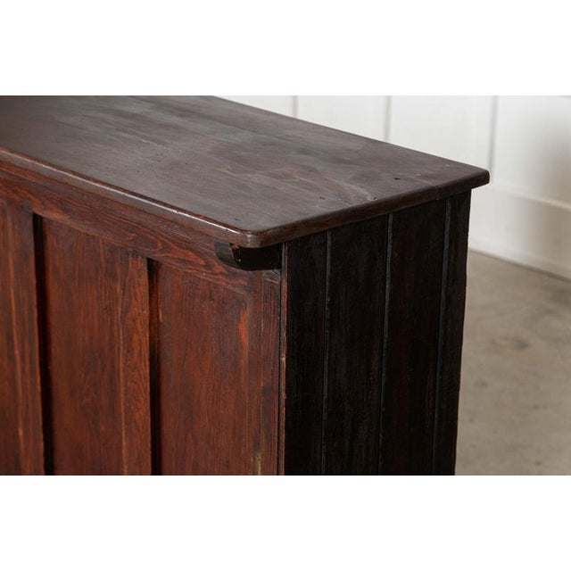 Large Antique English Scrumble Painted Pine Dresser Base, 1880 For Sale - Image 16 of 18