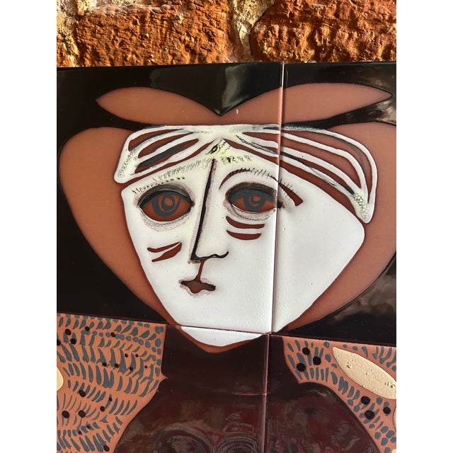 1970s Susana Espinosa Ceramic Tile Mural 24" X 18" For Sale In Philadelphia - Image 6 of 12