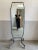 Mid-Century Modern Italian Mirror with Metal Frame and Legs on Wheels, 1970s For Sale - Image 4 of 12