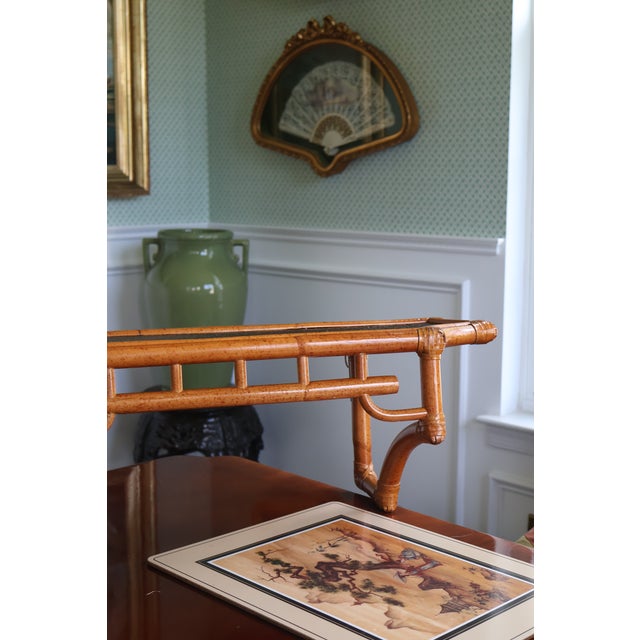 Vintage Great City Traders Chinoiserie Bamboo & Rattan Wall Shelf For Sale - Image 16 of 16