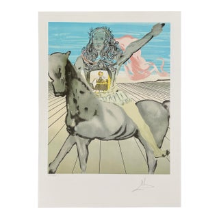 Salvador Dalí, Chevalier Surrealiste (Jinete De Velasquez), Hand Signed Lithograph, 1980 For Sale