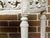 Wood Pair of French Louis XVI Style Painted Demilune Console Tables with Marble Tops For Sale - Image 7 of 12