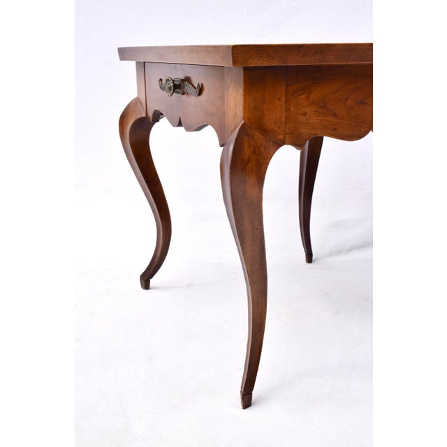 Wood French Country Side Table Cabriole Leg Hoof Feet For Sale - Image 7 of 10