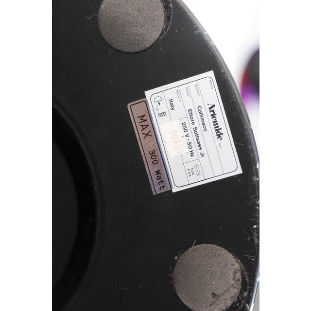 Rare callimaco model floor lamp designed by Sottsass in 1982 and produced by Artemide. This black one is a limited edition...