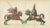 19th-Century Hand-Coloured Lithograph of a Knightly Joust in Bold Red and Green This rare and original hand-coloured...