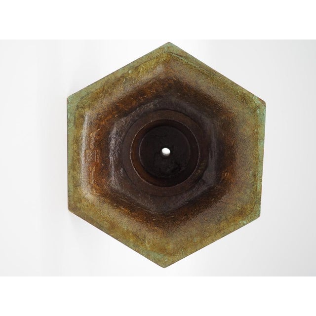 Metal Swedish Baroque Style Candleholders by Ystad Brons, 1940s, Set of 2 For Sale - Image 7 of 8